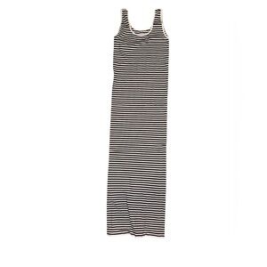 Tees by Tina black and white strip maxi dress one size fits most